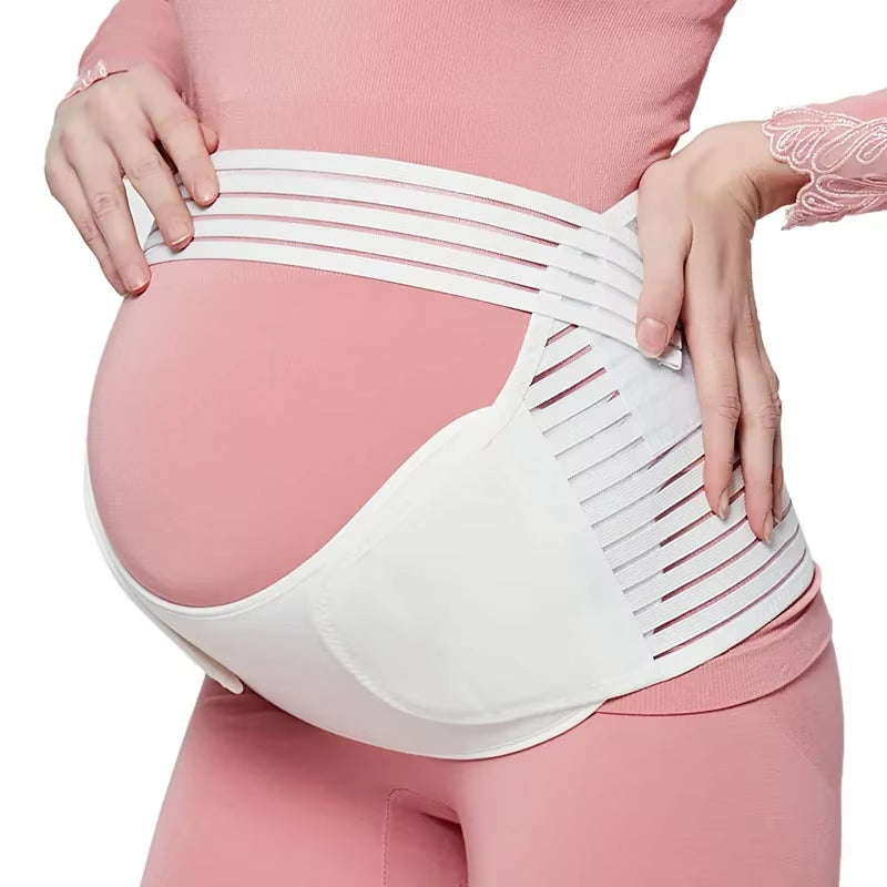 3-In-1 Maternity Belt Pregnancy Support Band with Belly Band Brace for Pain Relief and Postpartum Recovery Adjustable Waist Band