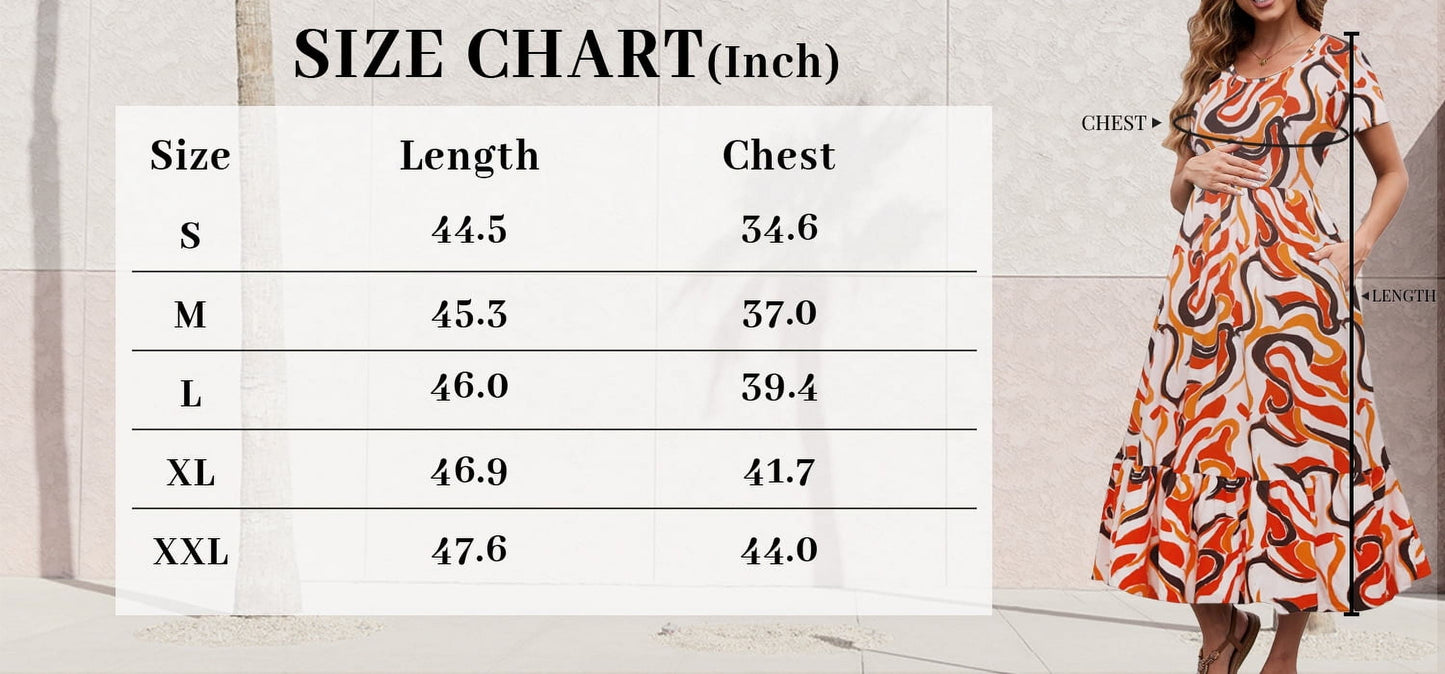 Chic Short Sleeve Maternity Dress - Pleated Flowing Beach Style for Expecting Moms