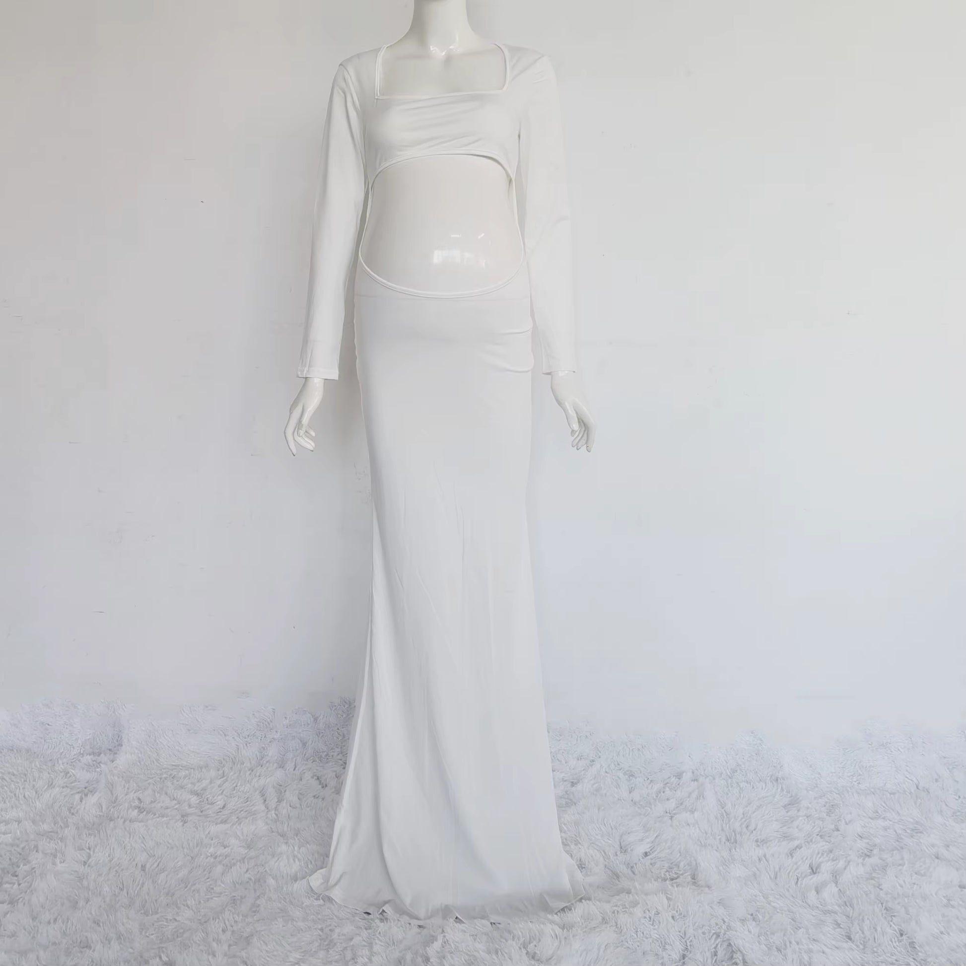 Sexy Bodycon Backless Maternity Long Dresses Pregnancy Photo Shoot Long Dresses