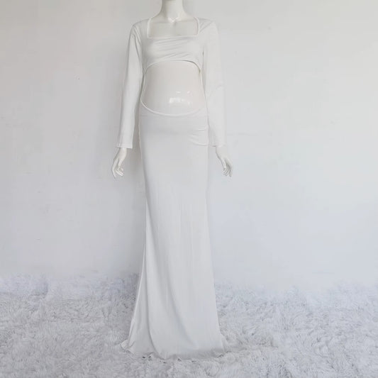 Sexy Bodycon Backless Maternity Long Dresses Pregnancy Photo Shoot Long Dresses