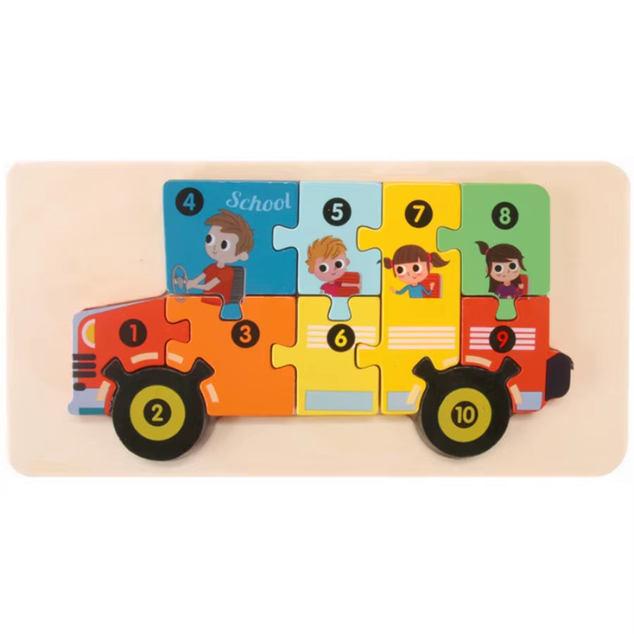 Early Education Puzzle for Young Children and Babies, Standing Volume Wooden Puzzle, Grab Board Toy