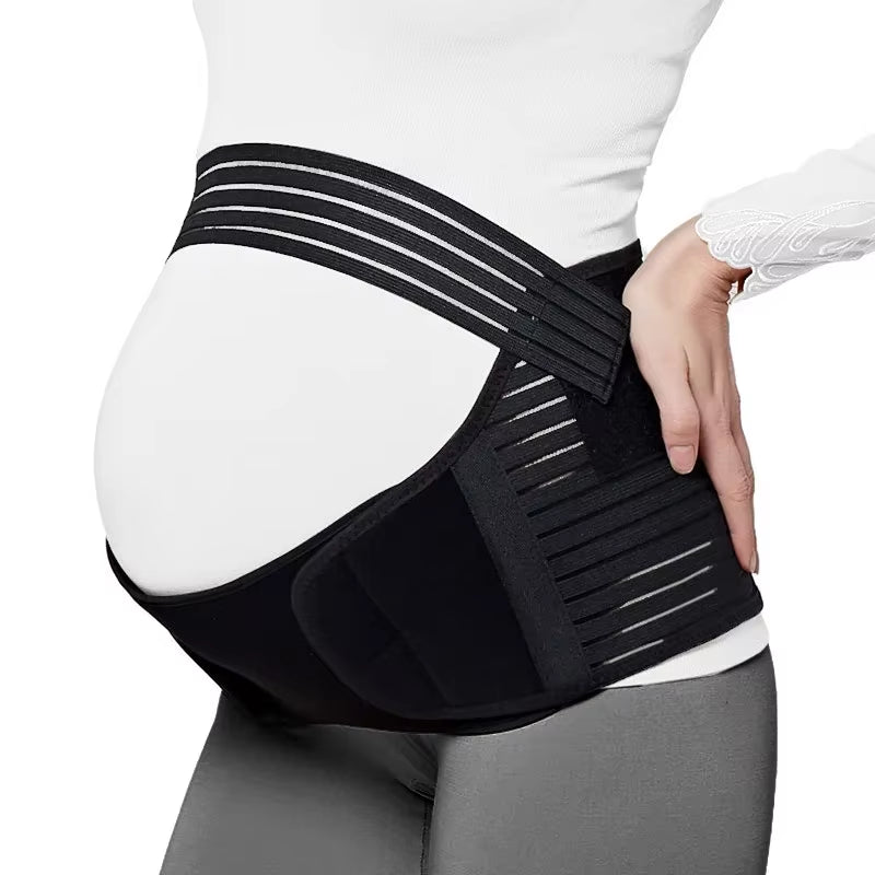 3-In-1 Maternity Belt Pregnancy Support Band with Belly Band Brace for Pain Relief and Postpartum Recovery Adjustable Waist Band
