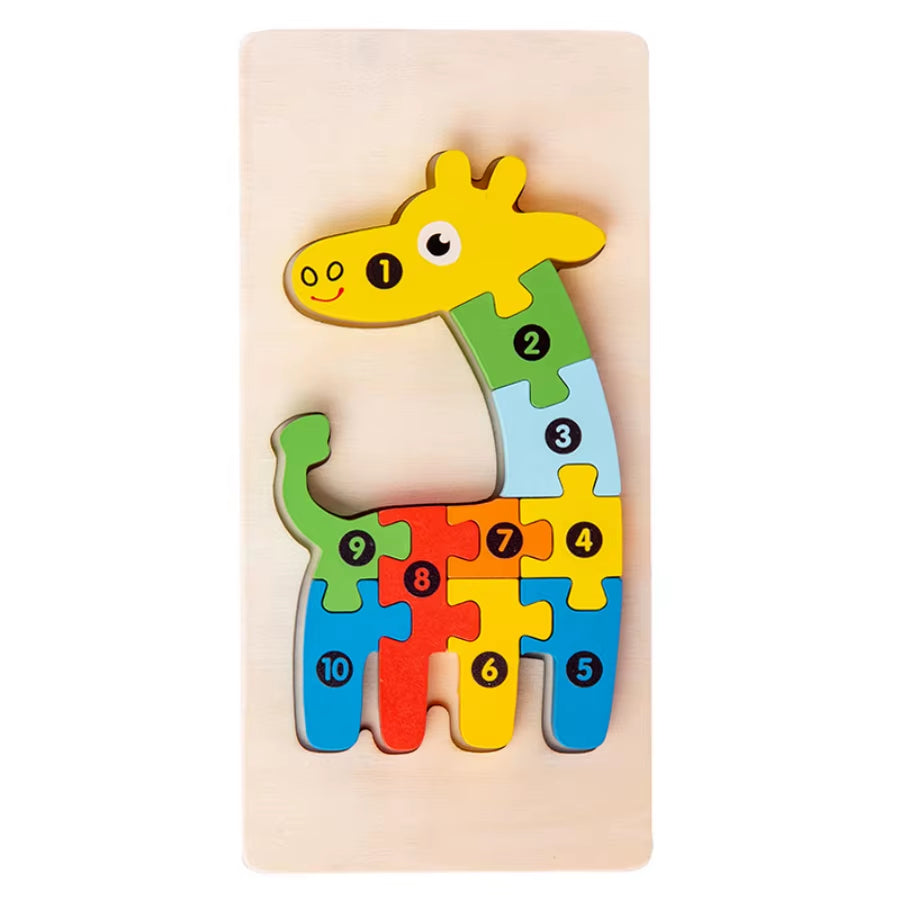Early Education Puzzle for Young Children and Babies, Standing Volume Wooden Puzzle, Grab Board Toy