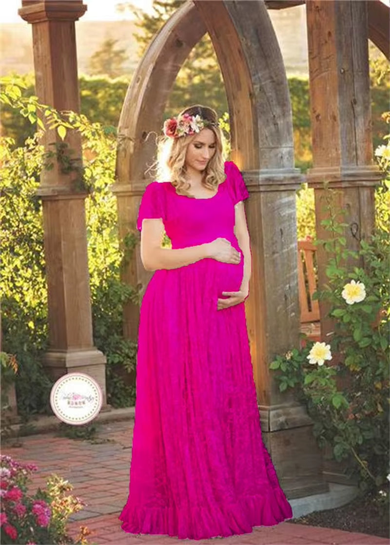 Elegant 2025 Maternity Lace Skirt for Stunning Pregnancy Photography - Perfect Dress for Expecting Moms