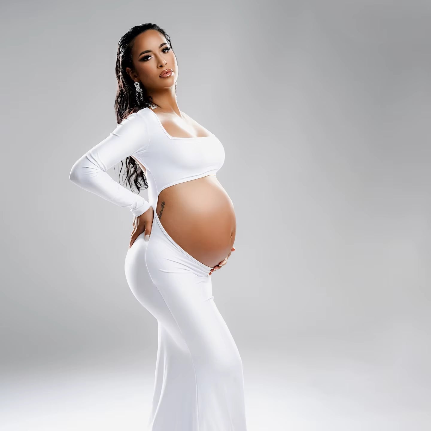 Sexy Bodycon Backless Maternity Long Dresses Pregnancy Photo Shoot Long Dresses