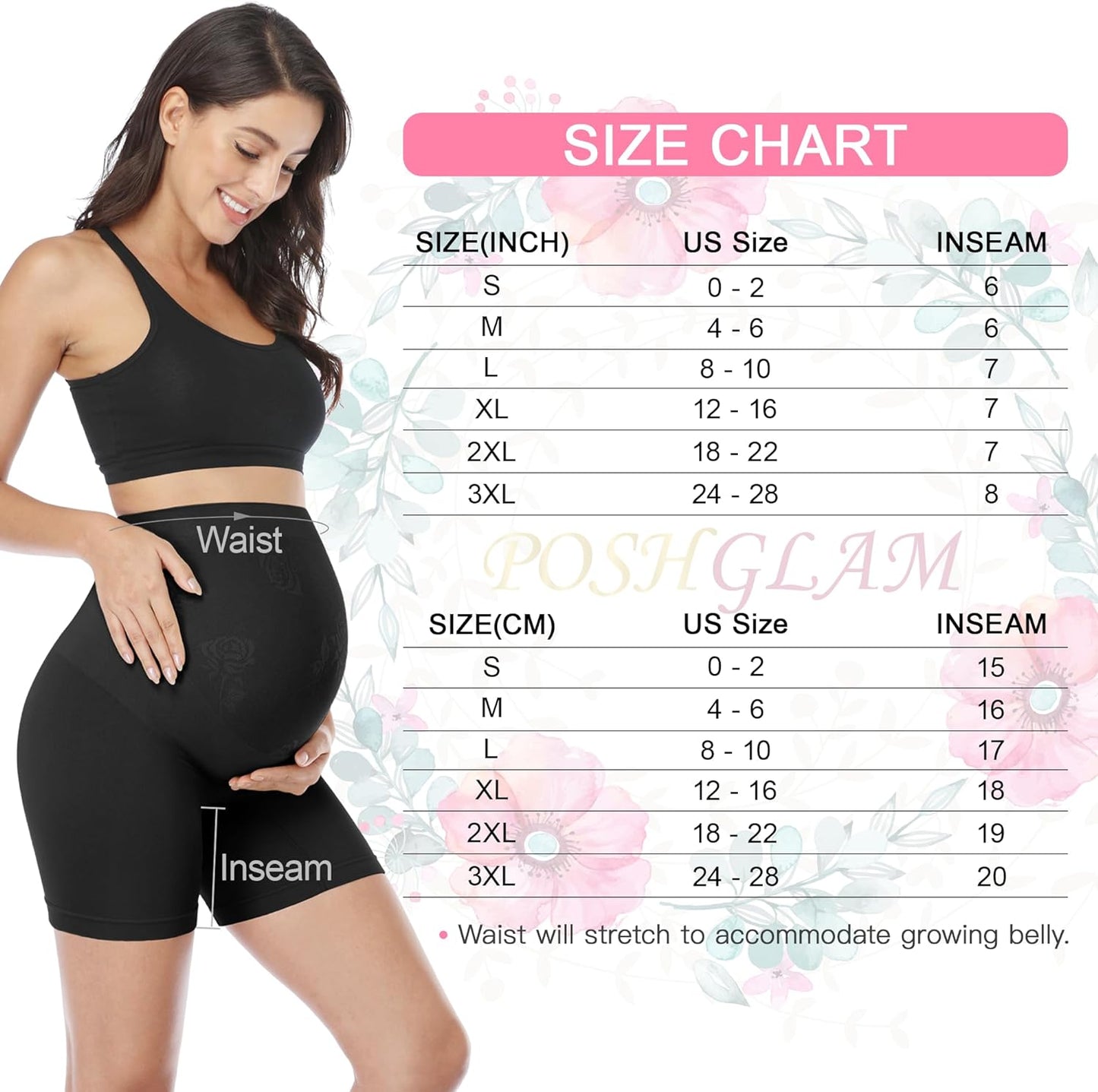 Women'S Maternity Shapewear Seamless Pregnancy Underwear Belly Support High Waist Mid-Thigh Panties Shorts