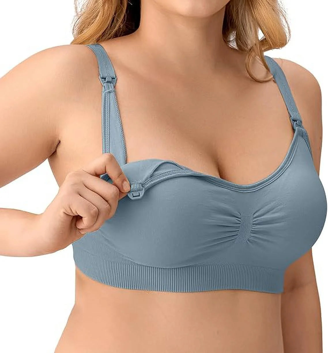 5 Pack Nursing Bras for Breastfeeding Womens Maternity Bras Seamless Wireless Sleeping Bra with Bra Extenders