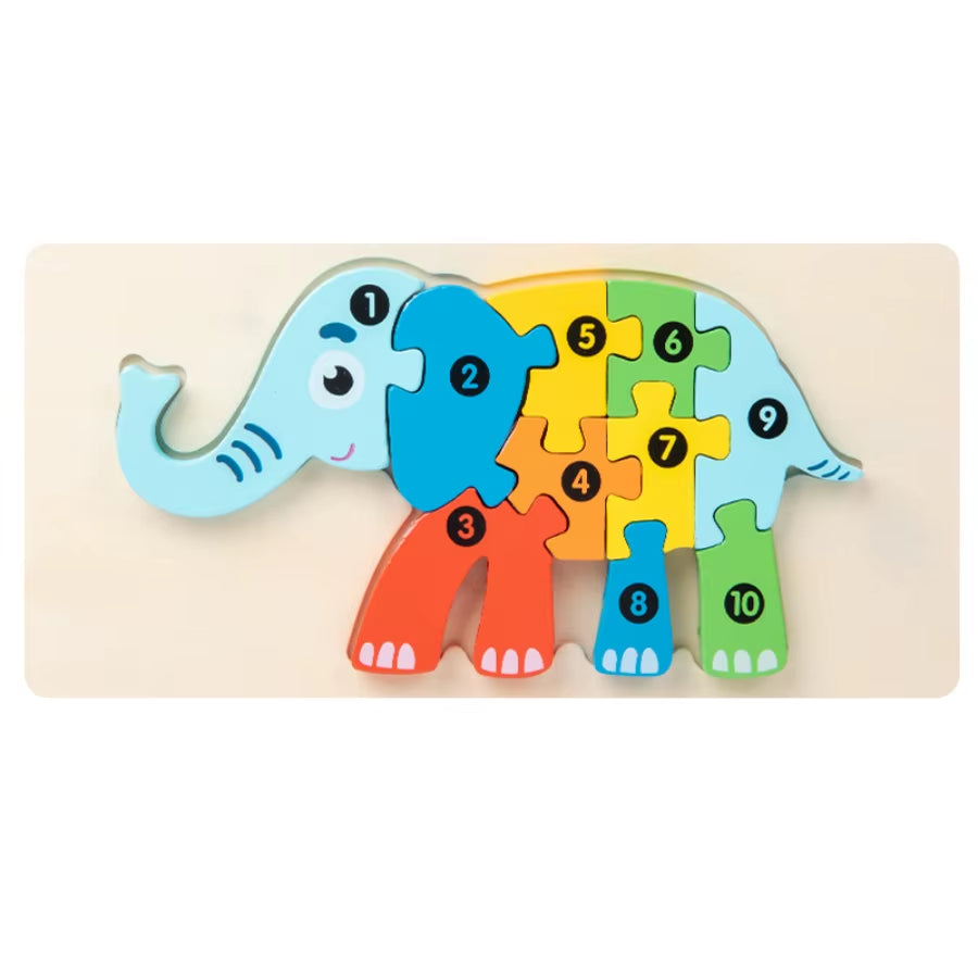 Early Education Puzzle for Young Children and Babies, Standing Volume Wooden Puzzle, Grab Board Toy