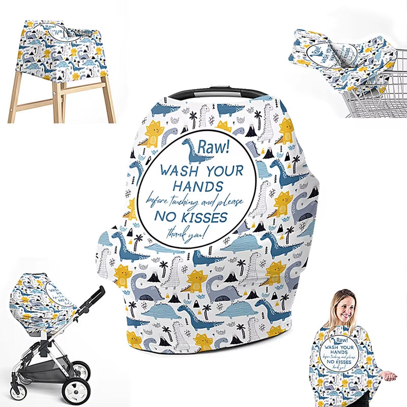 Multi Use Baby Car Seat and Nursing Cover for Babies Infant Stroller and Mommy Breastfeeding Baby Shower Gifts